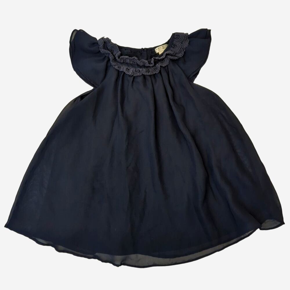 Max Studio Baby Dress Girls 3T Navy Blue